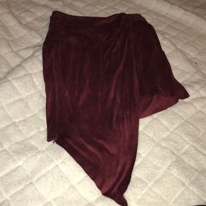 suede leg slit skirt